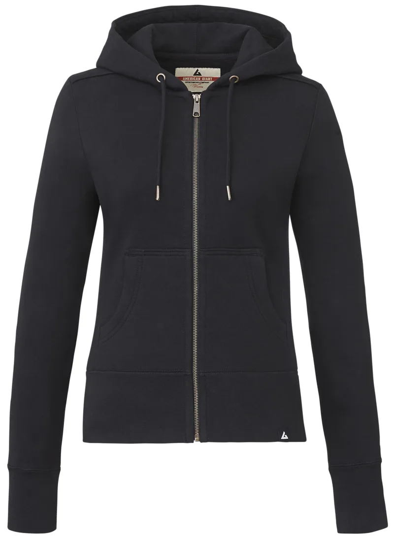 Women's American Giant Classic Full Zip Heavyweight Fleece Hoodie view 2