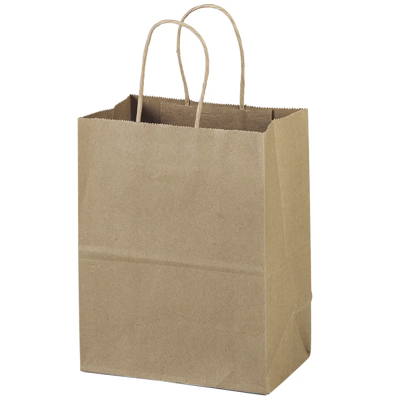 Eco Mini - Kraft-Brown Shopper - ColorVista (8" x 4 1/2" x 10 3/4") view 2