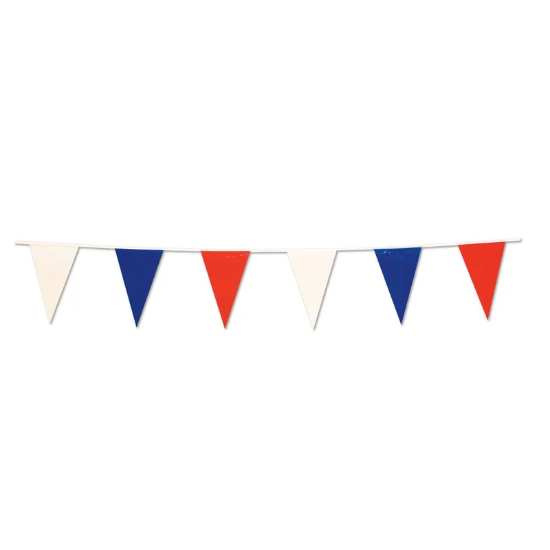 105' Red, White & Blue Pennant String view 3