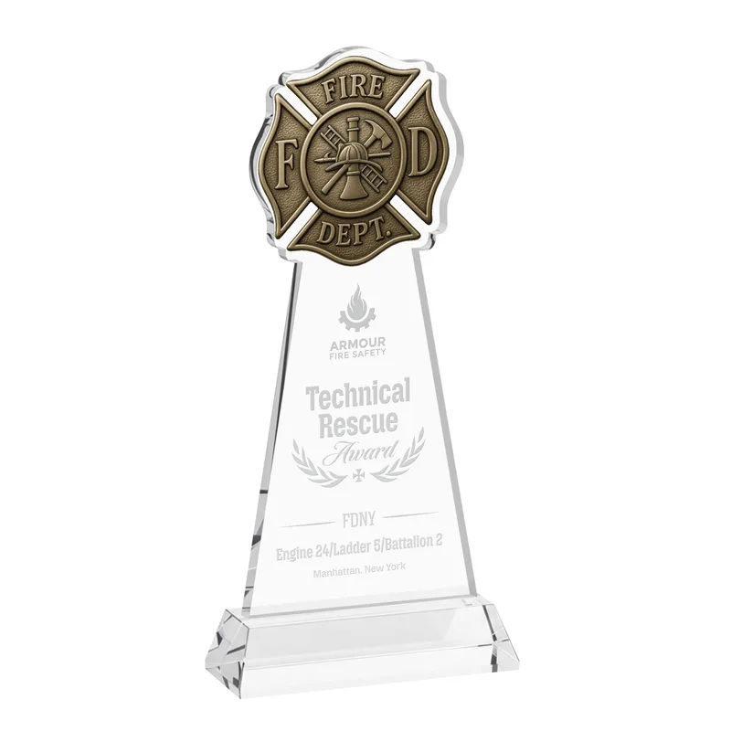 Deep Etch, Hartford base, Clear, 6" x 12" x 1.75"