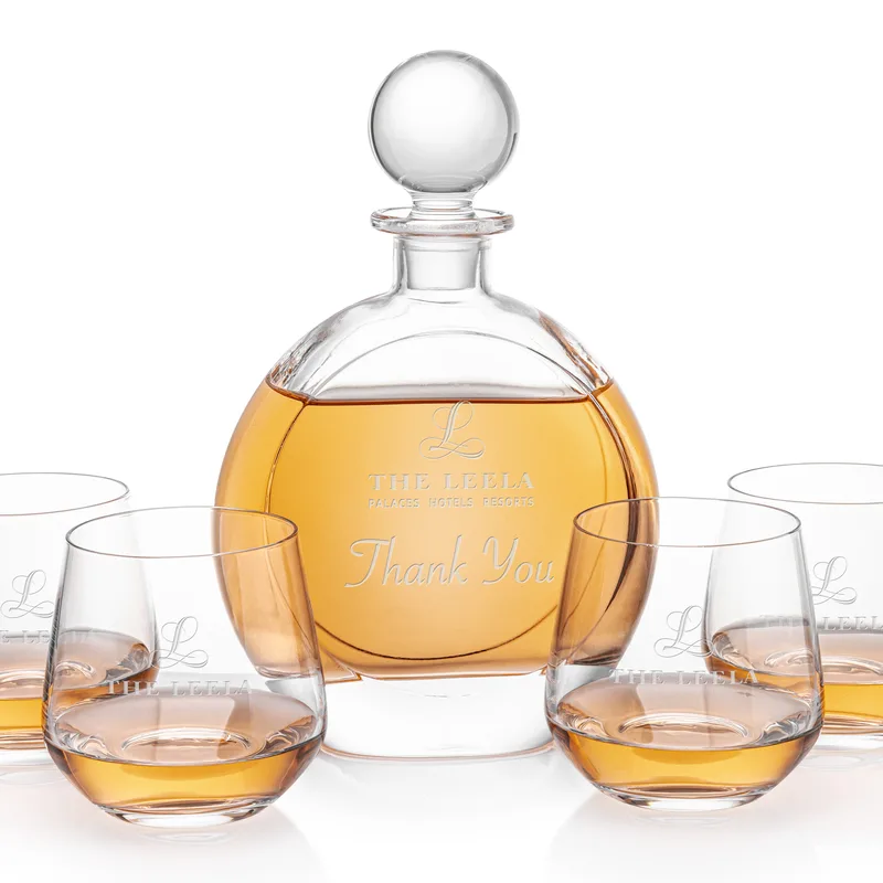 Decanter OTR Set, Garland Set, Decanter & 4 OTR