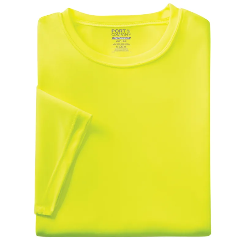 Neon Yellow Blank Folded View
