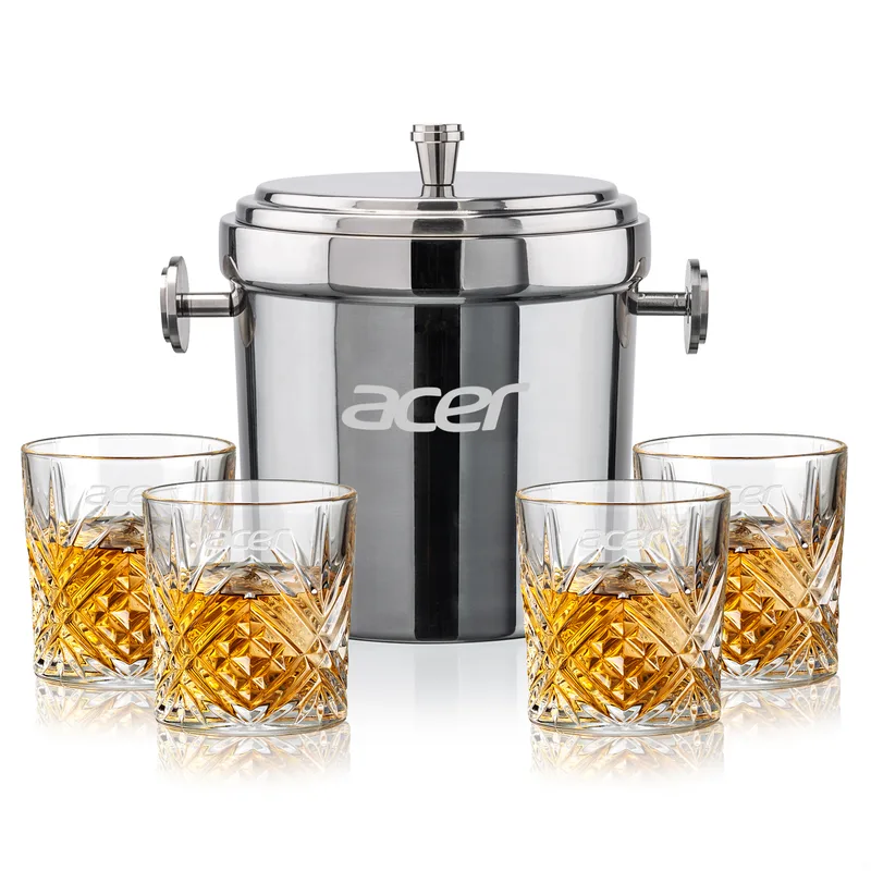 Milano Bucket Set, Laser Engraving, Set of 5