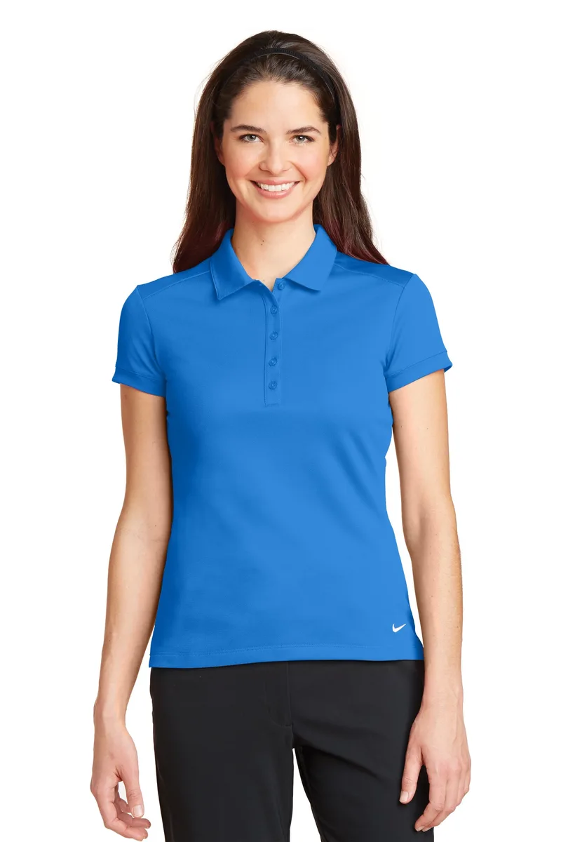 Nike Women's Dri-FIT Solid Icon Pique Modern Fit Polo. view 4