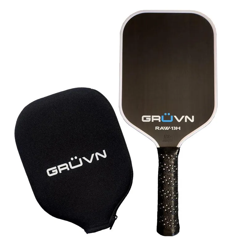 GRUVN Raw-13H Pickleball Paddle Size 16.5'' - Black/White