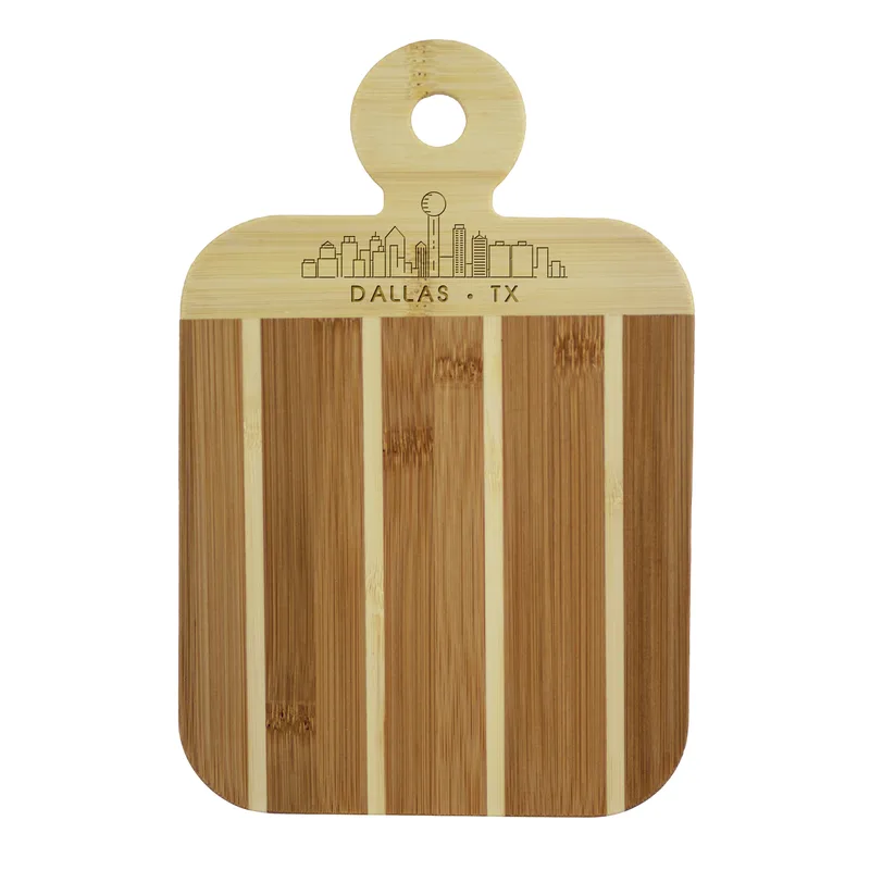 Striped Paddle Dallas City Skyline Board