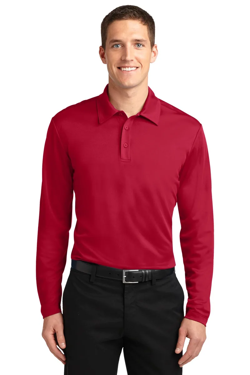 Port Authority® Silk Touch™ Performance Long Sleeve Polo. view 3