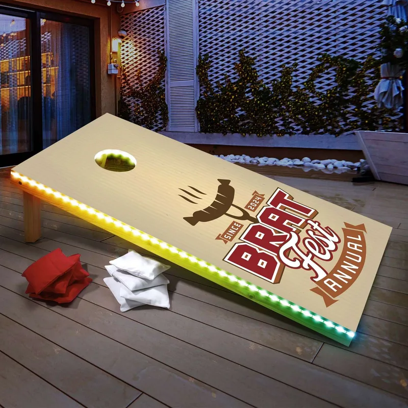Nighttime Cornhole Plus with Bean Bags view 2