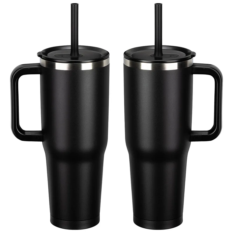 SENSO® Summit 40 oz Insulated Stainless Steel Travel Mug with Press-In Str view 6