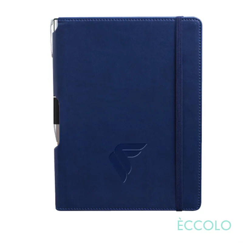 Journal & Clicker Pen, Navy Blue/Blue