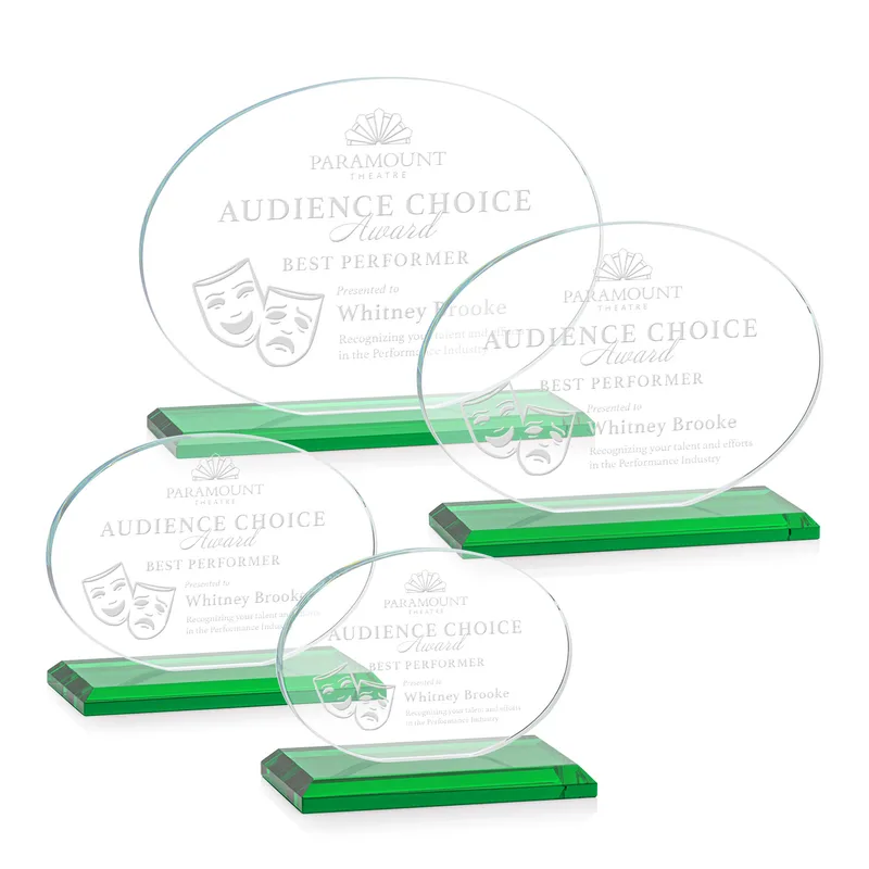 Deep Etch, Horizontal, Green