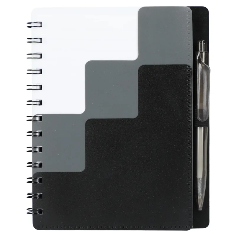 5'' x 7'' Recycled Pace Spiral Notebook w Pen view 2