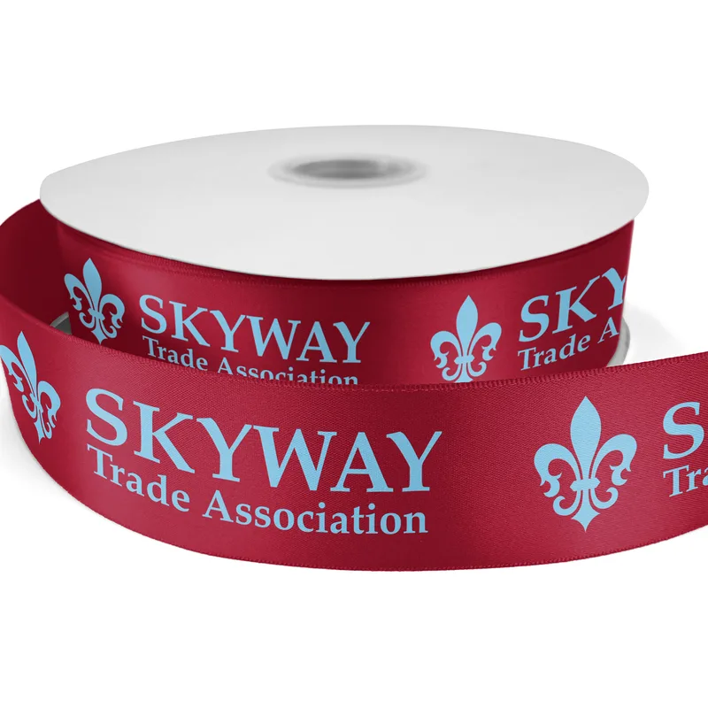 1 1/2" Bridal Satin Ribbon - 25yd Roll - Foil Print view 5