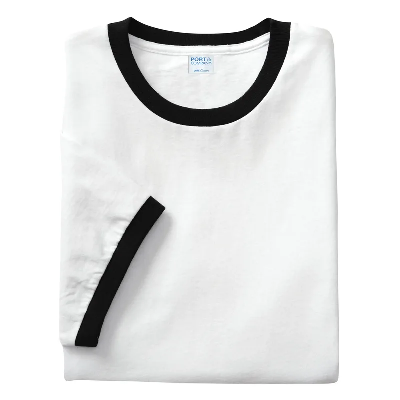 White/Jet Black Blank Fold View