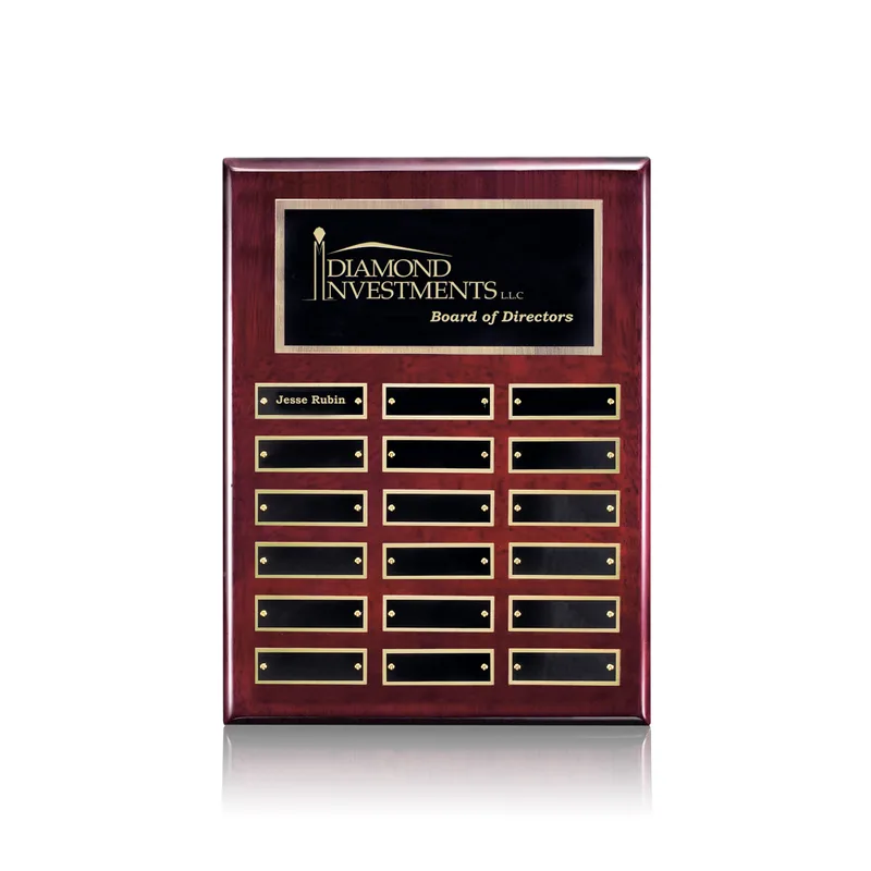 Rosewood, Gold, 18 Plate