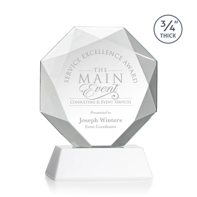 Deep Etch, Newhaven base, White, 6" x 7.5" x 2"