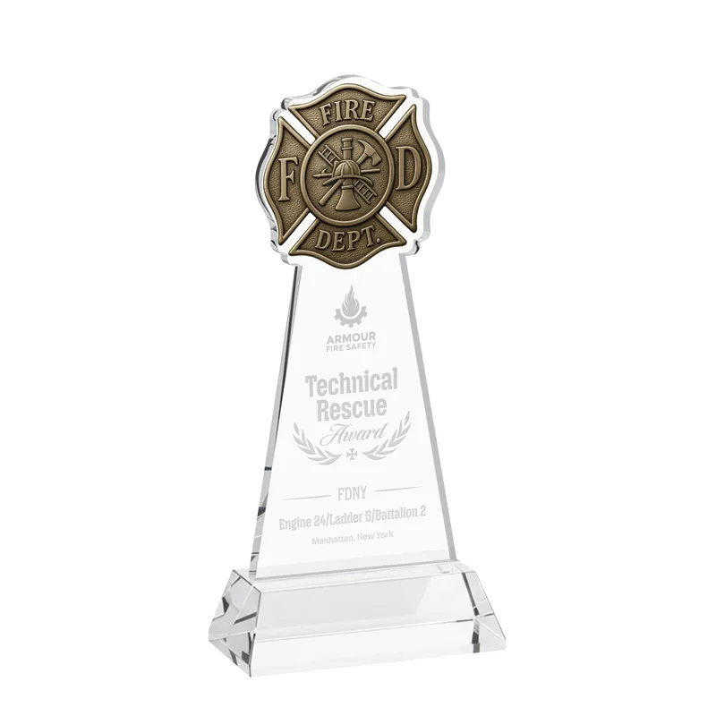 Deep Etch, Hartford base, Clear, 4" x 8" x 1.75"