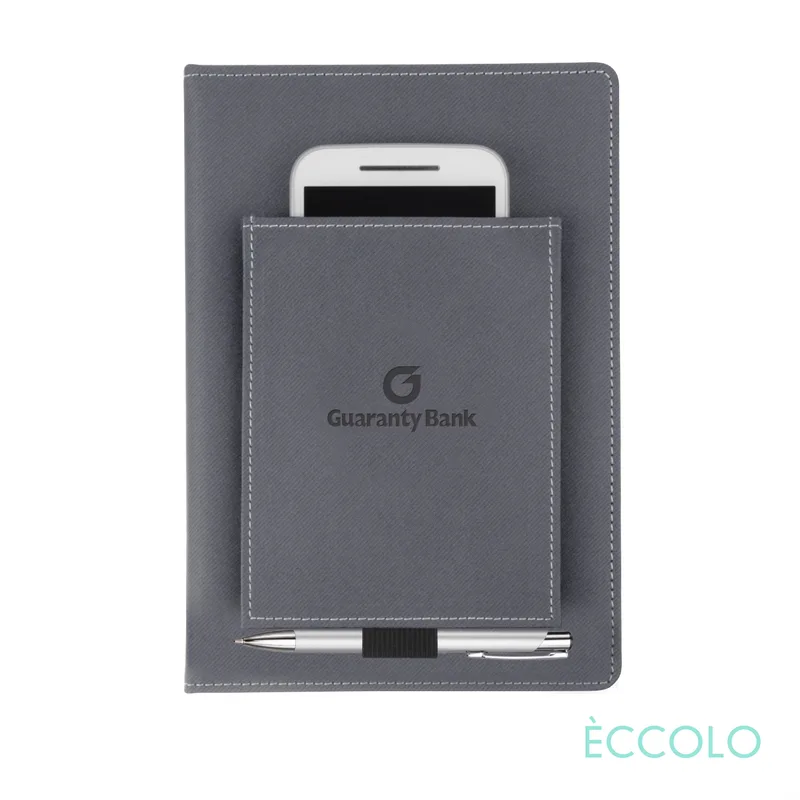 Journal & Clicker Pen, Gray/Silver