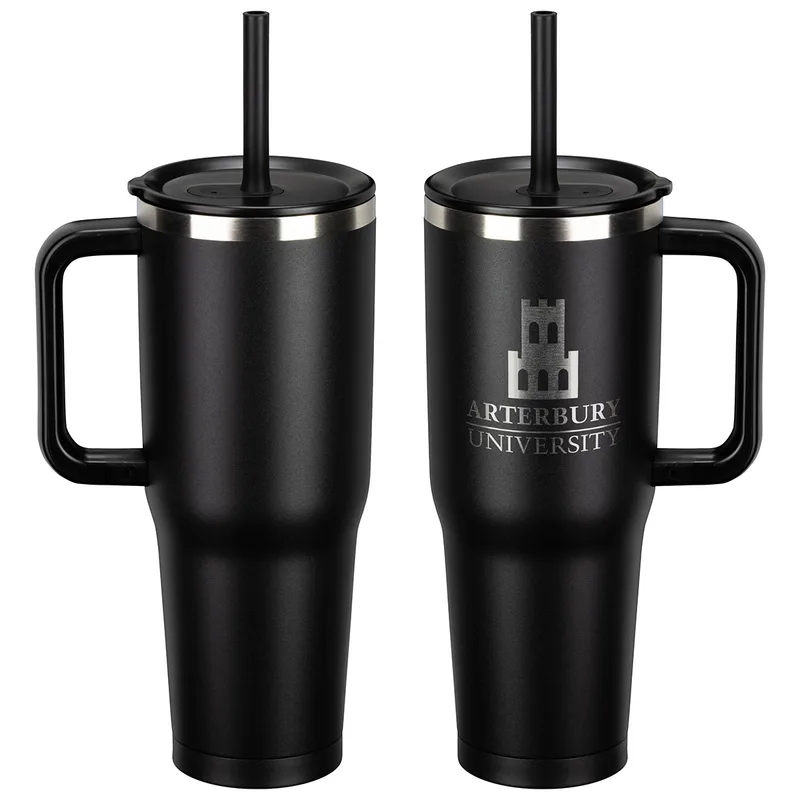 SENSO® Summit 40 oz Insulated Stainless Steel Travel Mug with Press-In Str view 5