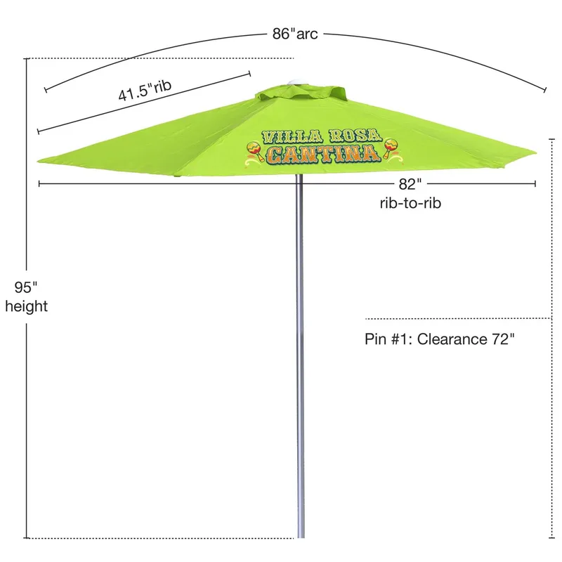 7' Market Umbrella Kit (6 Imprints) view 2