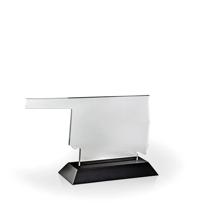 Oklahoma Award with Black Wood Base - UV Print view 2