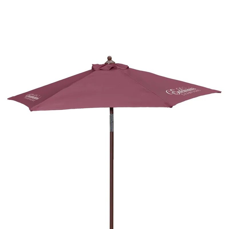 7' Wood Look Tilting Market Umbrella Kit (3 Imprints) view 7