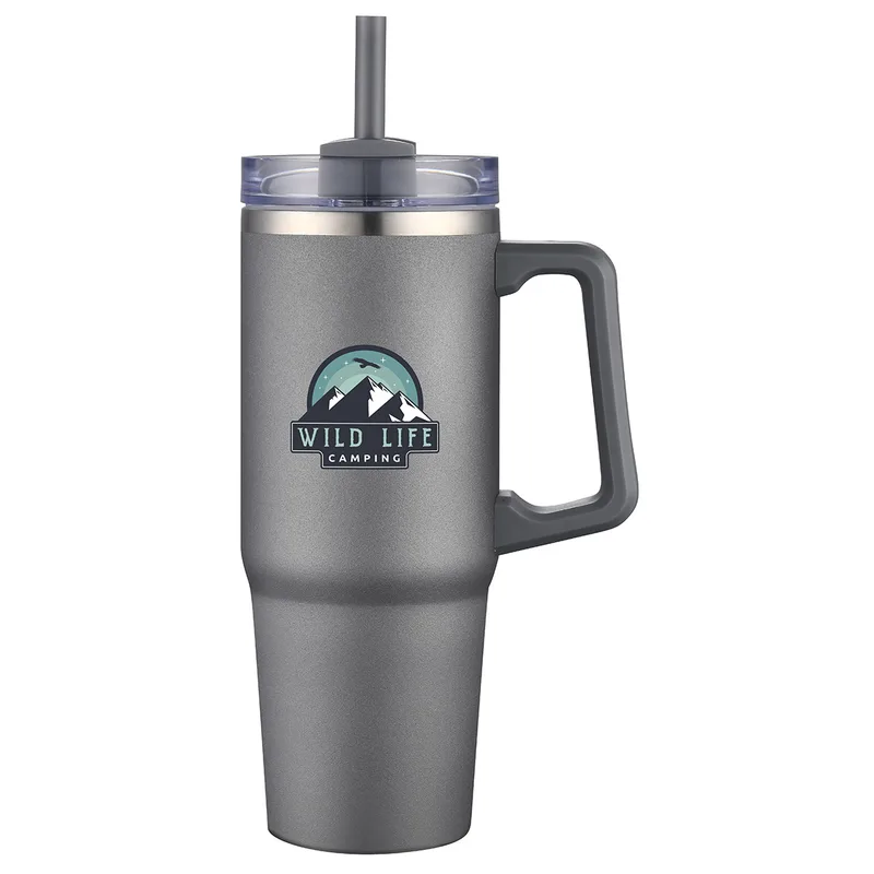 Milo 30 oz Vacuum Insulated Stainless Steel Mug with Straw view 7