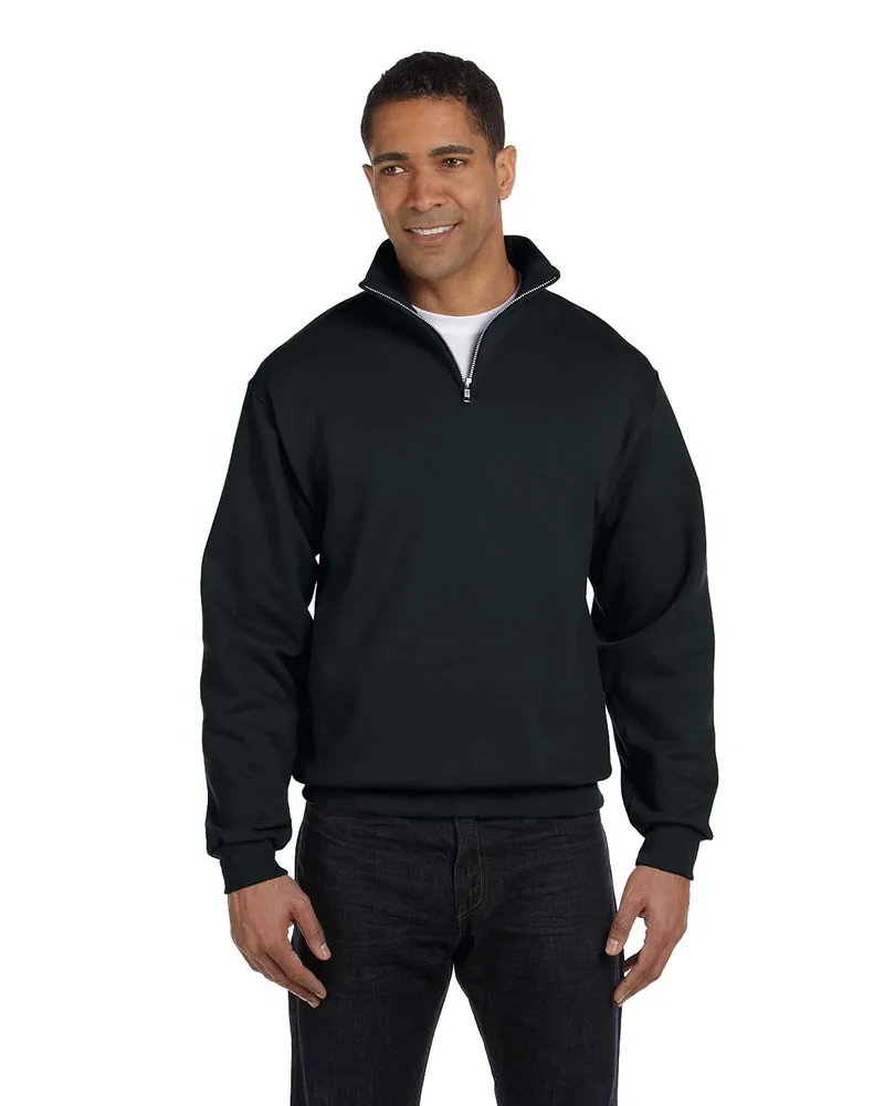 Jerzees Adult NuBlend® Quarter-Zip Cadet Collar Sweatshirt view 2