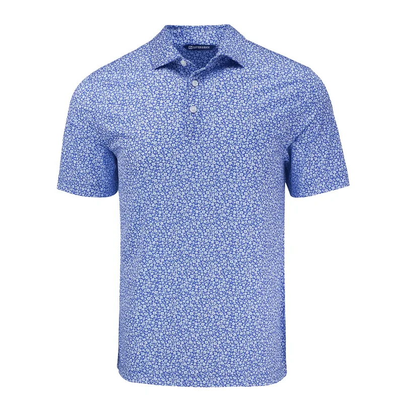 Cutter & Buck Pike Eco Flora Print Recycled Mens Polo view 3