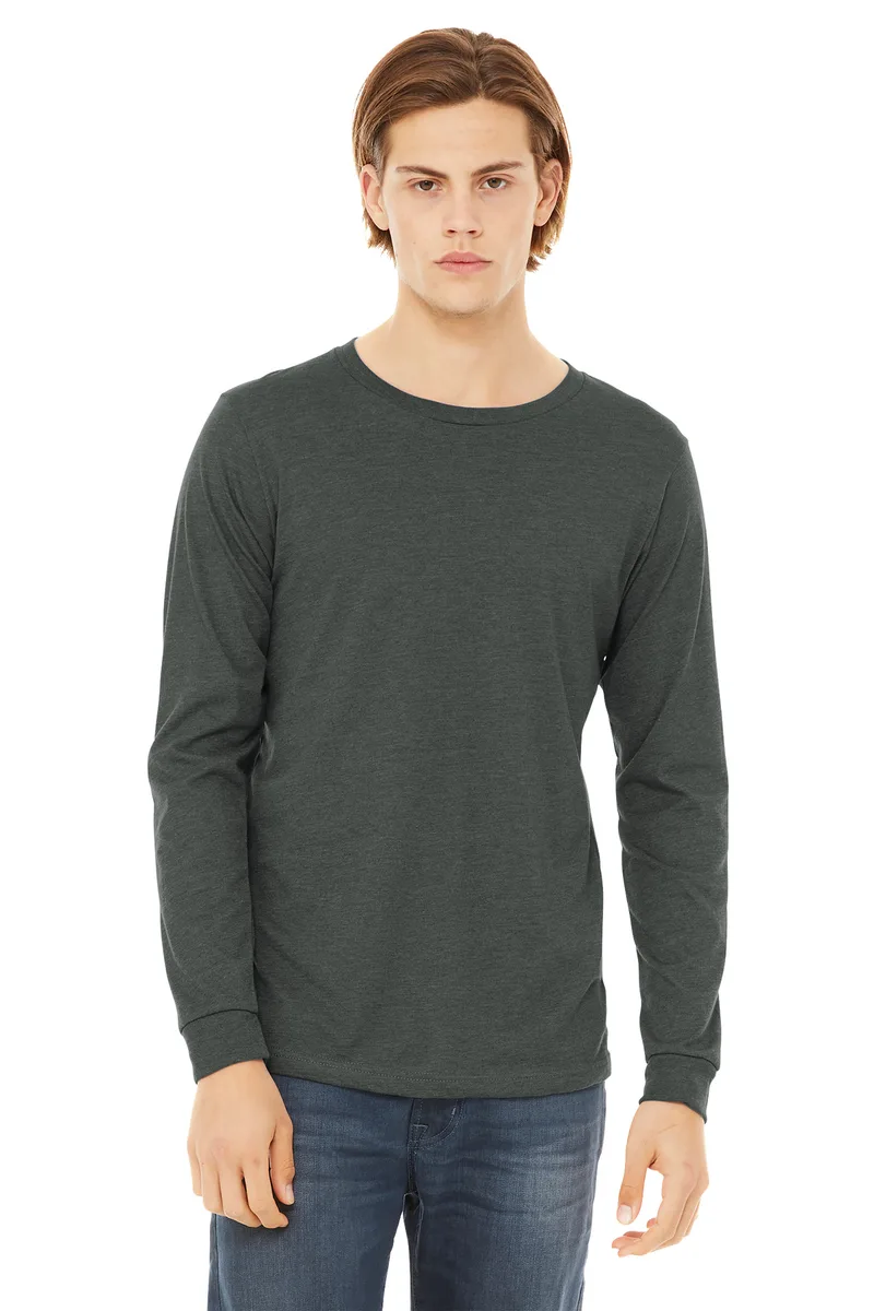 BELLA+CANVAS® Unisex Heather CVC Long Sleeve Tee view 4