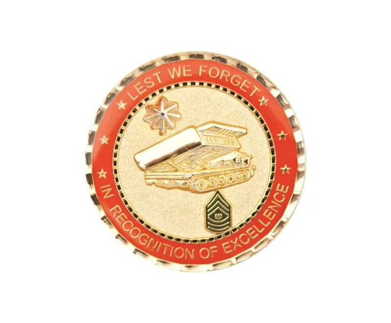 1.5" Challenge Coins - Zinc Core-Gold Plating view 2