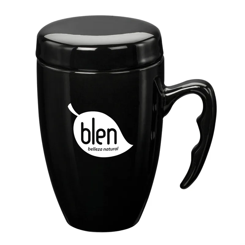 Barco Ceramic Mug w/ Lid - 14oz