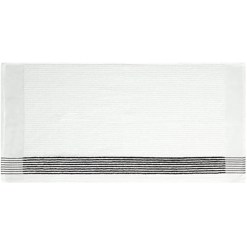 White Caddy Towel w/Black Stripes view 2