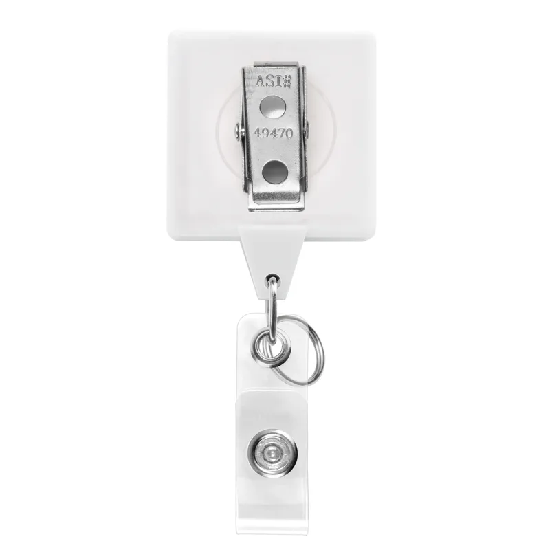Square Dual Back Retractable Badge Reel view 3