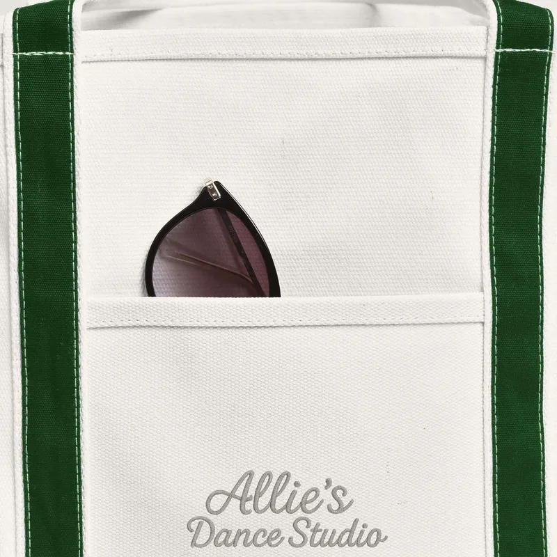 Open Canvas Boat Bag with Embroidery view 2