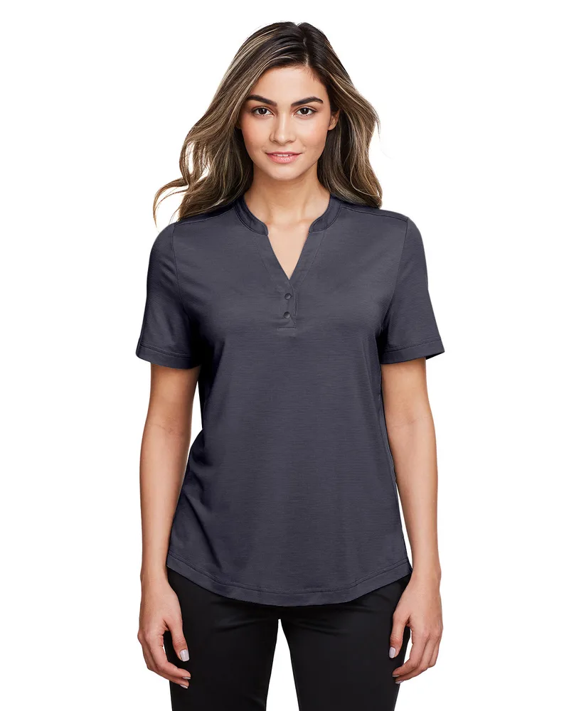 NORTH END Ladies' JAQ Snap-Up Stretch Performance Polo view 3