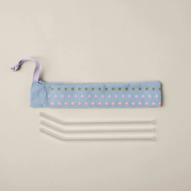 Denim Pouch For Reusable Straws view 2