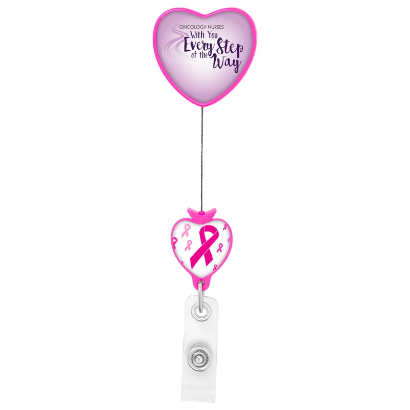 Double Up Heart Retractable Badge Reel view 5
