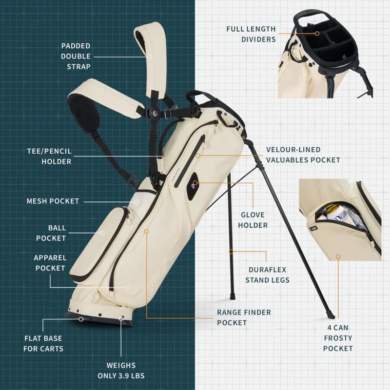 Sunday Golf® El Camino XL S-Class Vegan Leather Golf Bag view 4