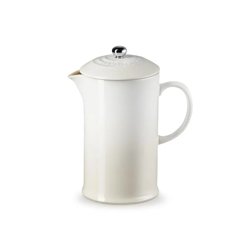 Le Creuset 34Oz Cafe Collection Stoneware French Press Meringue
