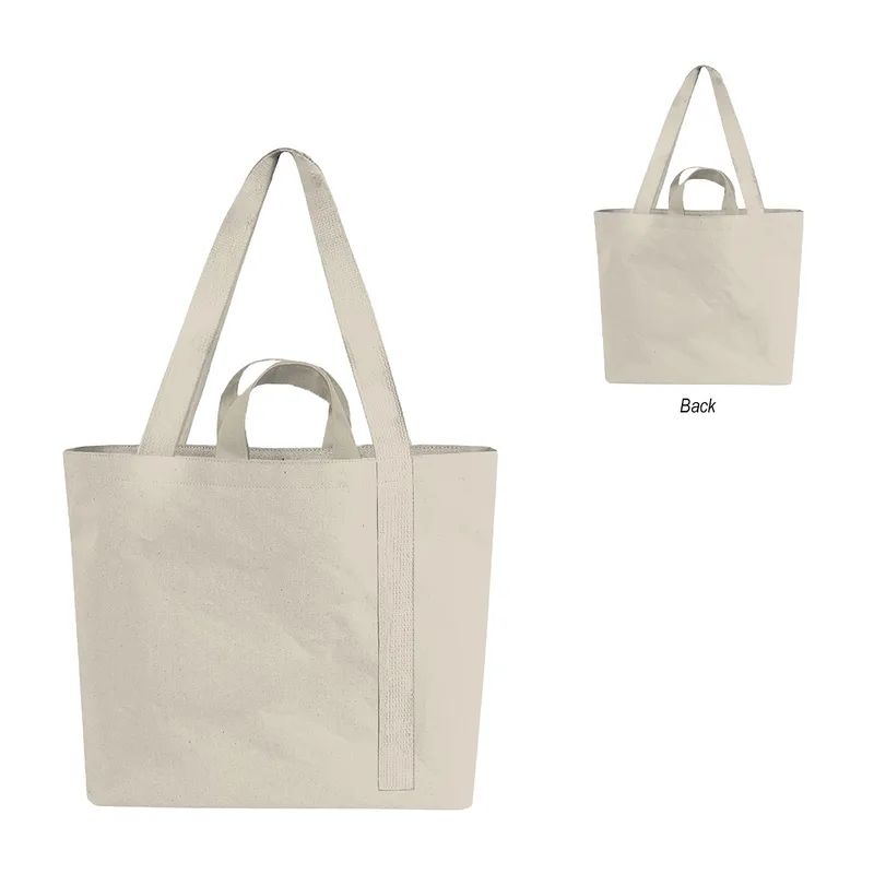 14 Oz. Recycled Mono-strap Canvas Tote Bag view 3