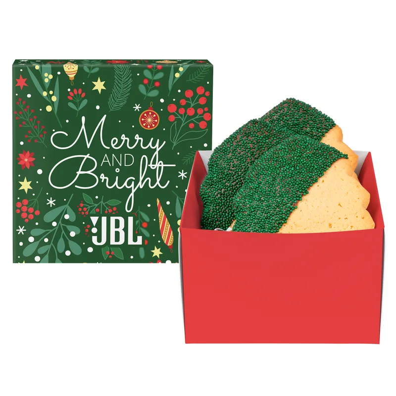 3 Pack Christmas Tree Cookies in Full Color Gift Box view 3