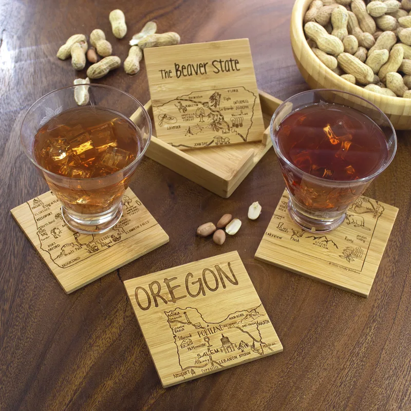 Oregon Puzzle Coaster Set view 2
