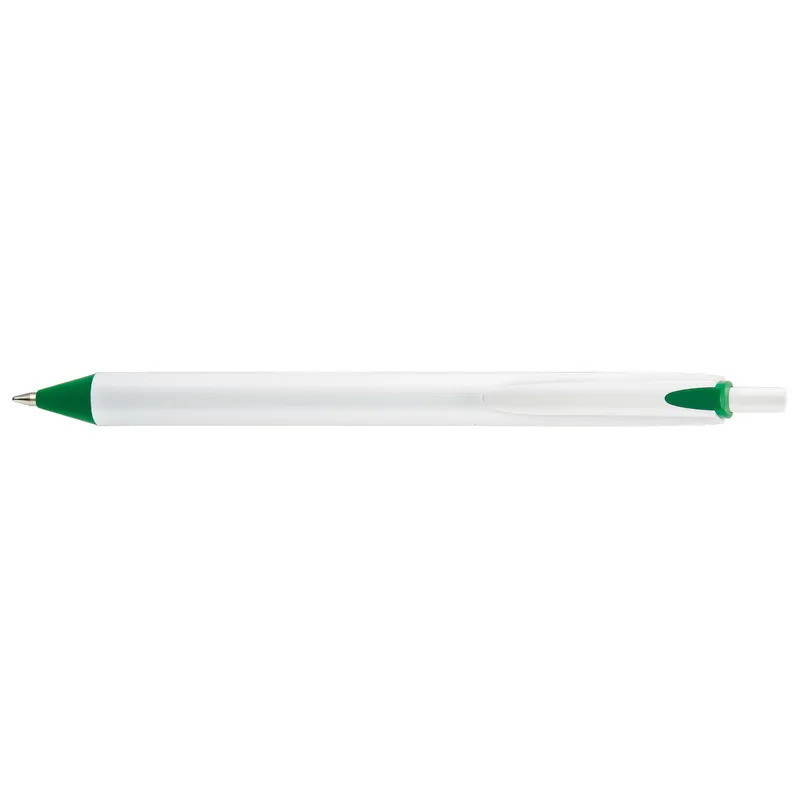 White/Green Blank Front View