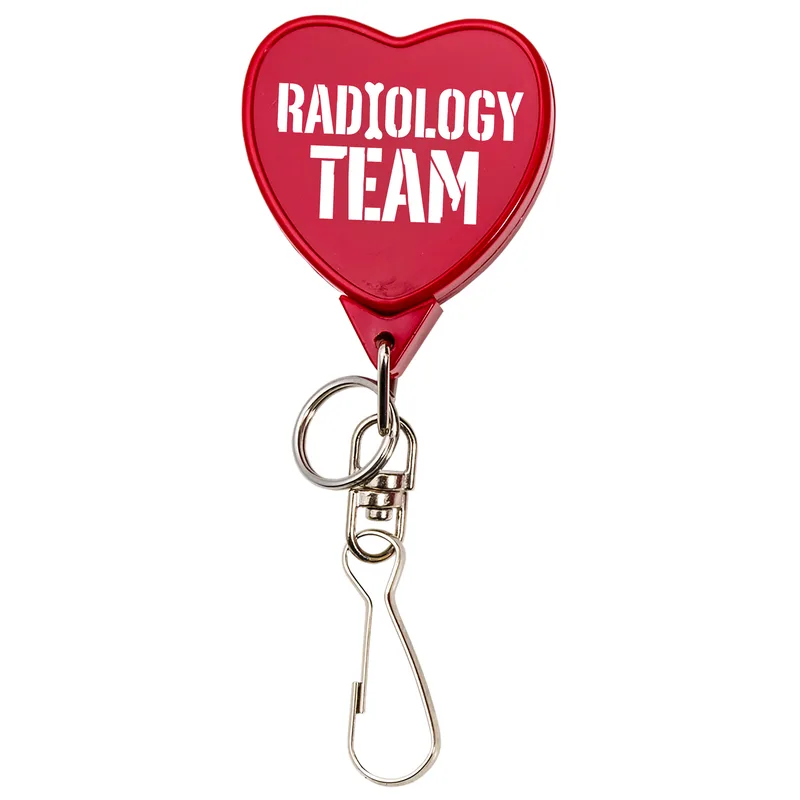 Bamboo Jumbo Heart Retractable Badge Reel view 4