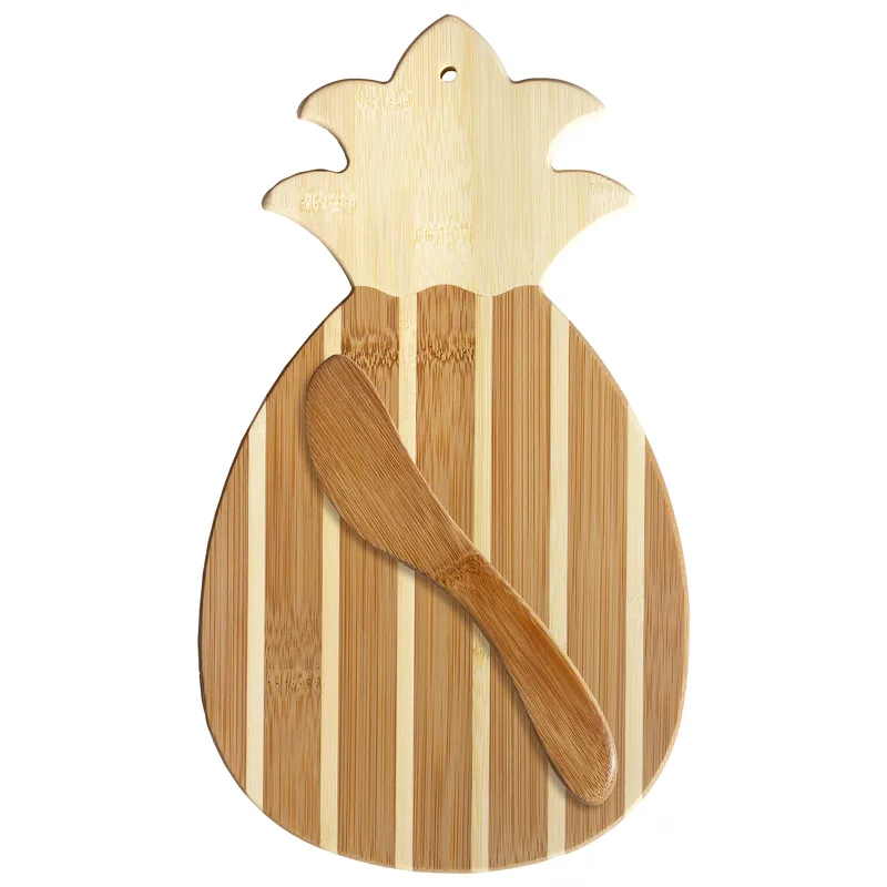 Pineapple Charcuterie Board with Spreader Knife Gift Set view 4
