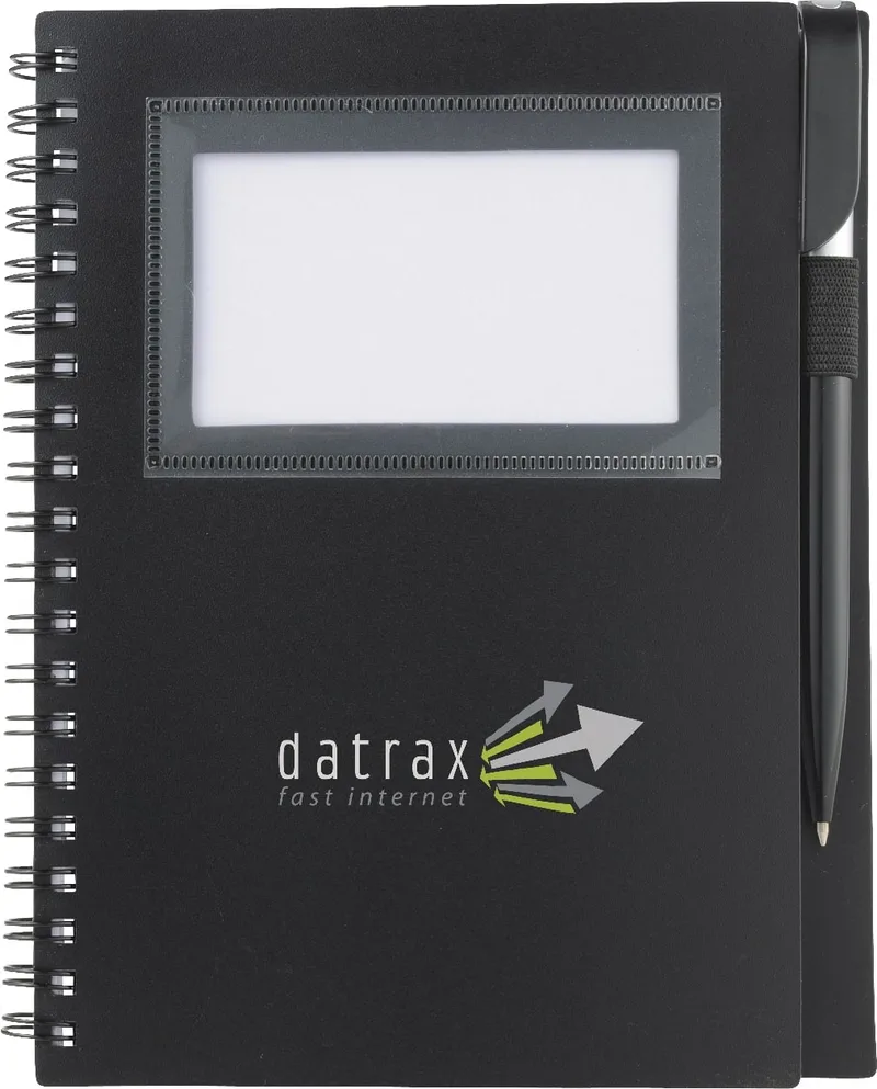 5.5'' x 7'' FSC® Mix Star Spiral Notebook with Pen view 2