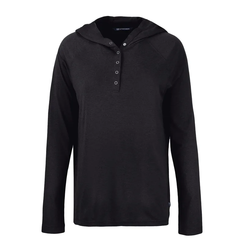 Cutter & Buck Coastline Epic Comfort Eco Recycled Womens Hooded Shirt view 2