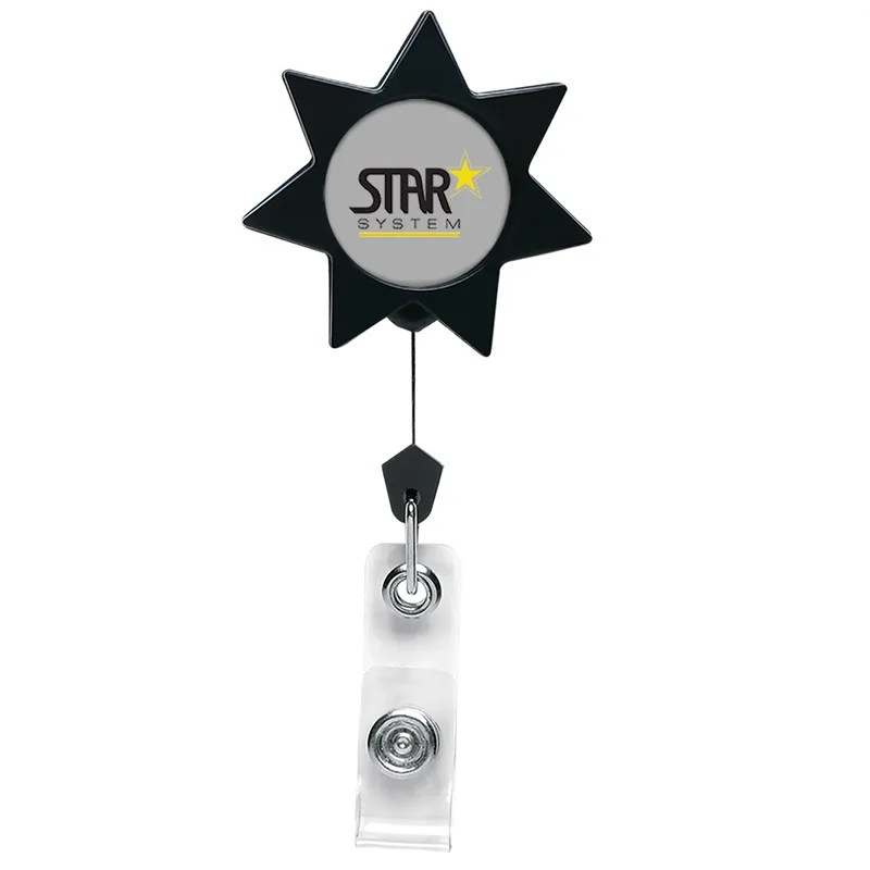 7 Point Star Retractable Badge Reel view 3