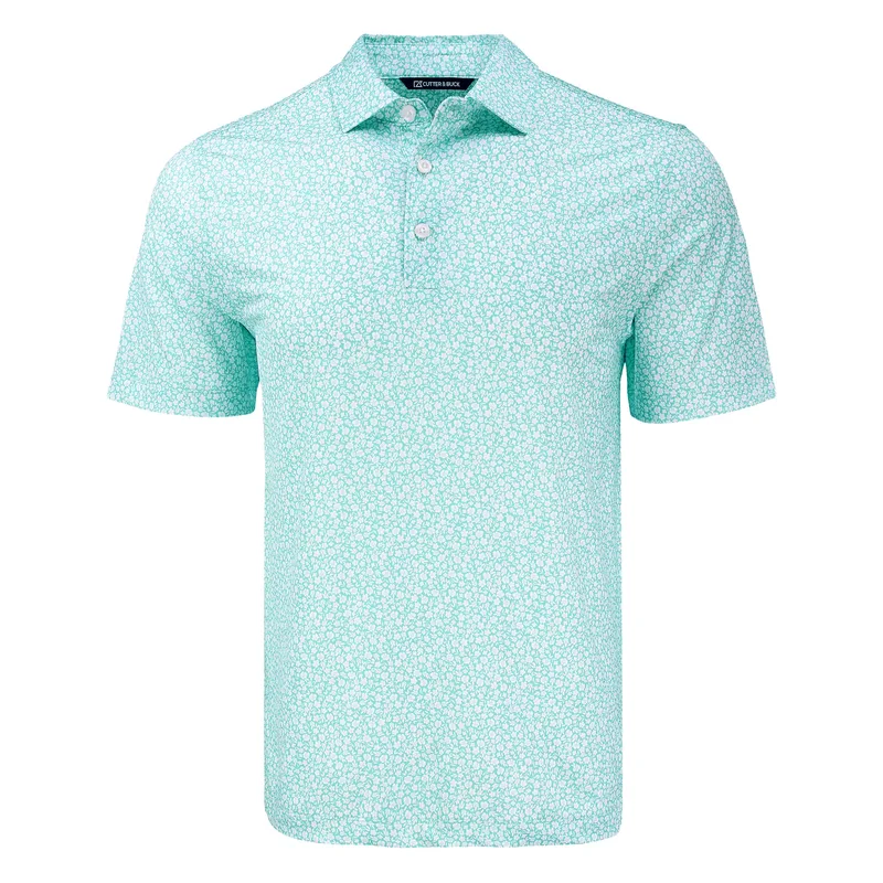 Cutter & Buck Pike Eco Flora Print Recycled Mens Polo view 6